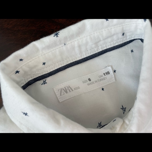 Zara Star Print button down shirt, size 6 - Picture 8 of 8